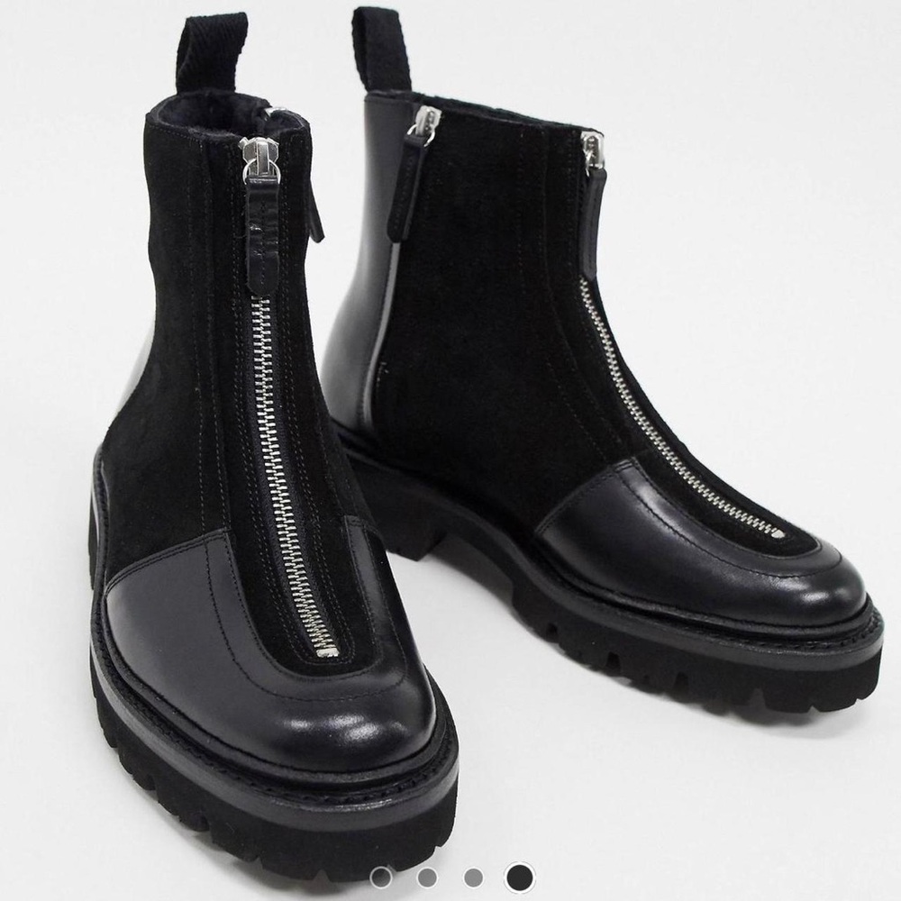 Grenson Zadie Leather and Suede Boots